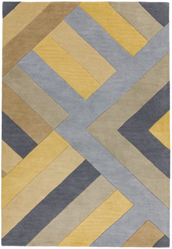 Carpete Reef rf02 Big Zig Ochre Grey