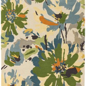 Carpete Reef rf11 Floral Green Multi